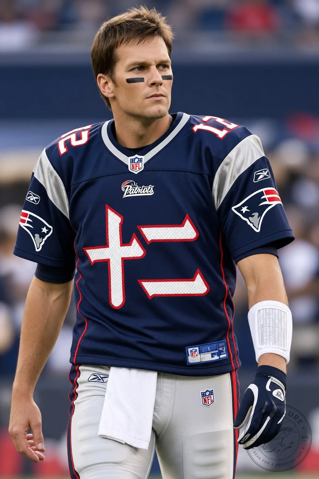Tom Brady #12 New England Patriots 2007 China Bowl Football Jersey 8 Tom Brady #12 New England Patriots 2007 China Bowl Football Jersey
