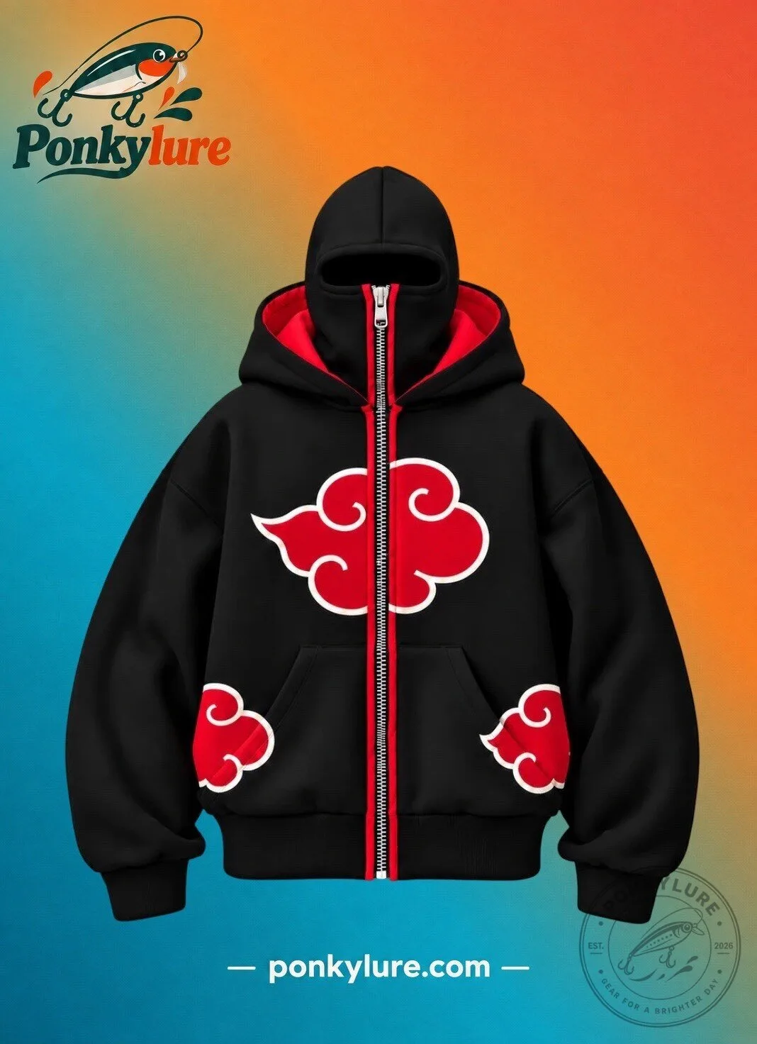 Naruto Akatsuki Mask Hoodie – Full Zip Anime Hoodie 2026