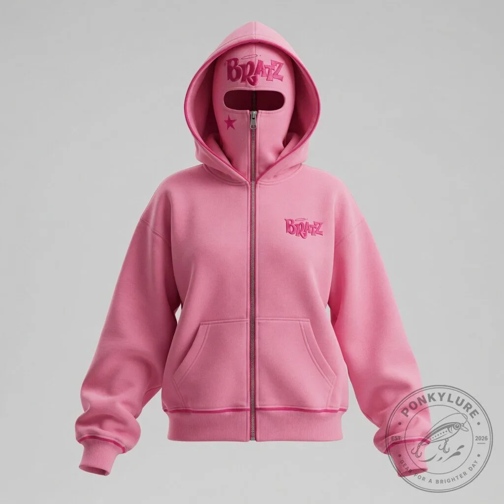 Bratz Y2K Pink Balaclava Full-Zip Hoodie